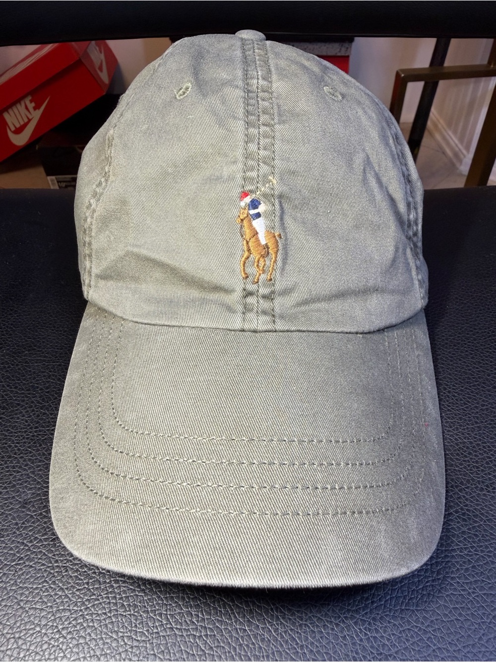POLO RALPH LAUREN HAT -ARMY GREEN PONY BASEBALL CAP CHINO UNISEX ADJUSTABLE